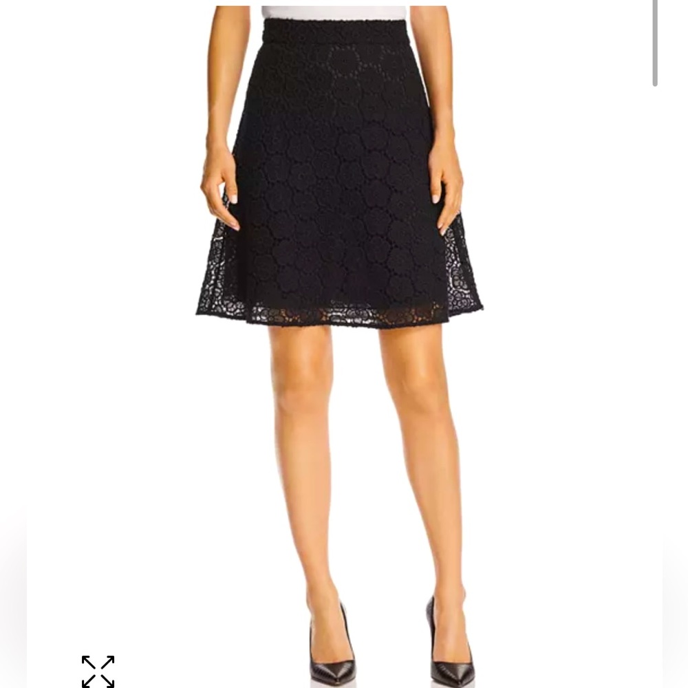 Kate Spade Black Lace Crochet A-line Skirt